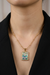 Elegant Gold Plated Floral Enamel Pendant