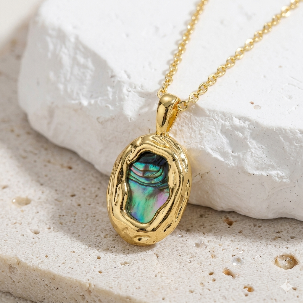 Green Stone Anti-Tarnish Pendant