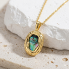 Green Stone Anti-Tarnish Pendant