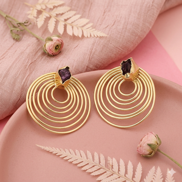 Round Shape Spiral Earring