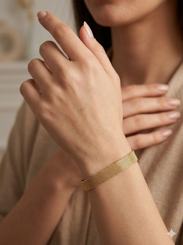 Stainless Steel Gold Plated Chain Bracelet