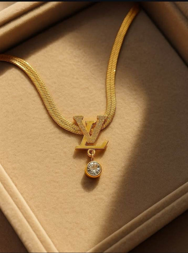 Anti-Tarnish LV Pendant