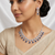 Meraki Beautiful Floral Design AD Necklace Set