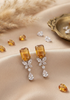 Rectangular Diamond Studded Earrings