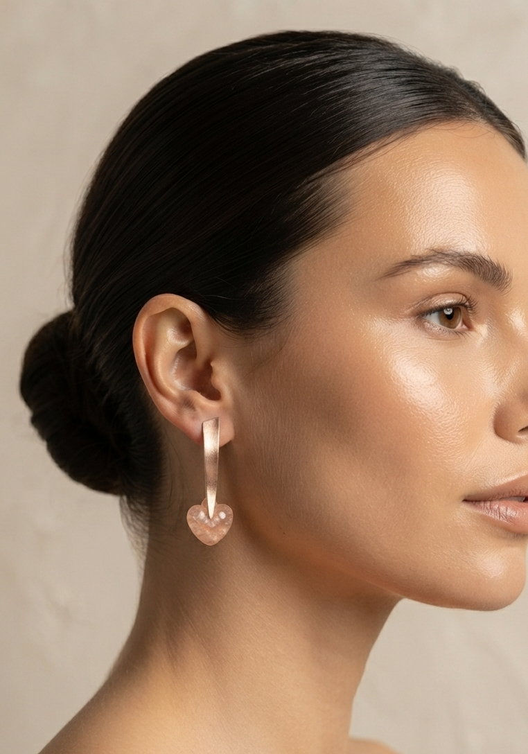 Heart Drop Chic Earrings