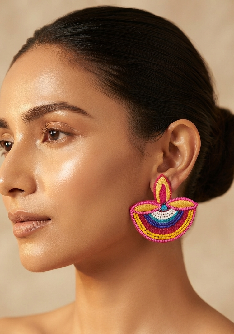 Multicolour Lamp Earrings