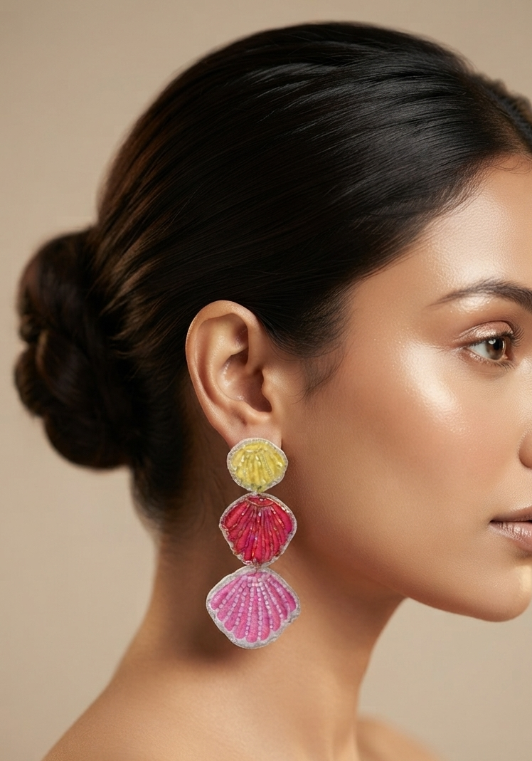 Multicolour Long Quirky Earrings