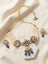 Meraki Kundan Minakari Choker Set With Beads