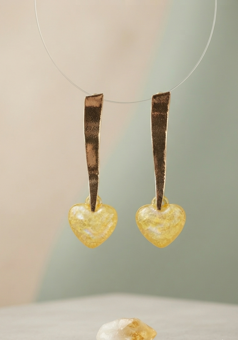Heart Drop Chic Earrings
