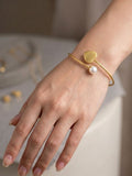 Heart And Pearl Adjustable Bracelet