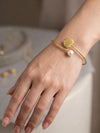 Heart And Pearl Adjustable Bracelet