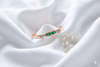 Green Emerald Stone Studded Rose Gold Bracelet